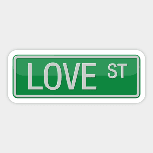 Love Street Road Sign Sticker